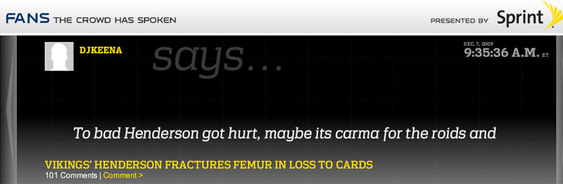 Illustration for article titled NFL.com Gives The Fans A (Stupid, Racist) Voice